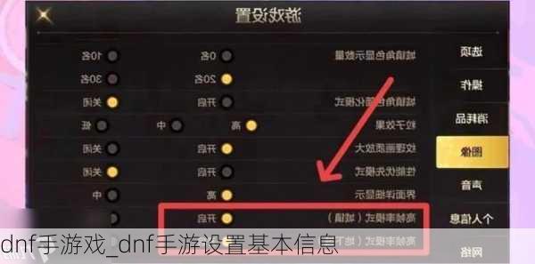 dnf手游戏_dnf手游设置基本信息