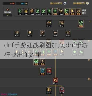 dnf手游狂战刷图加点,dnf手游狂战出血效果