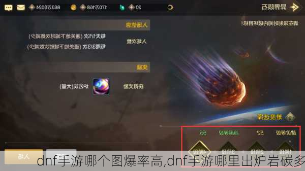 dnf手游哪个图爆率高,dnf手游哪里出炉岩碳多