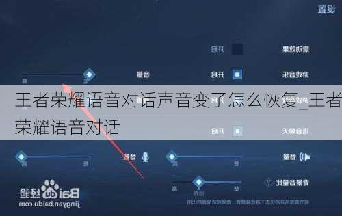 王者荣耀语音对话声音变了怎么恢复_王者荣耀语音对话
