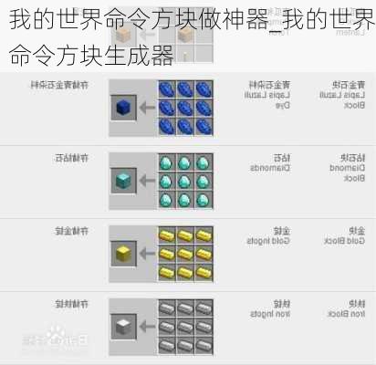 我的世界命令方块做神器_我的世界命令方块生成器