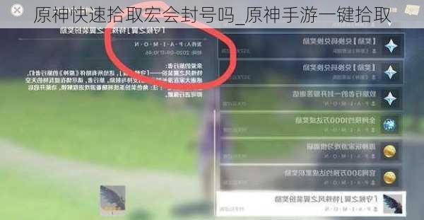 原神快速拾取宏会封号吗_原神手游一键拾取