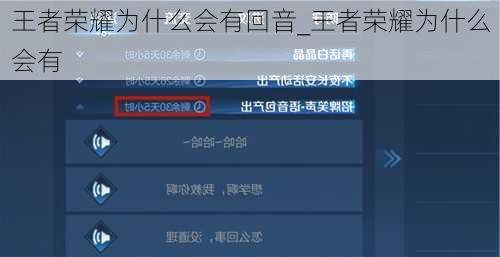 王者荣耀为什么会有回音_王者荣耀为什么会有
