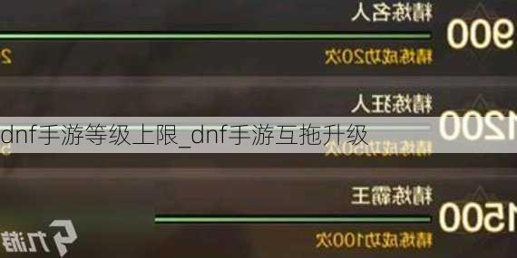 dnf手游等级上限_dnf手游互拖升级