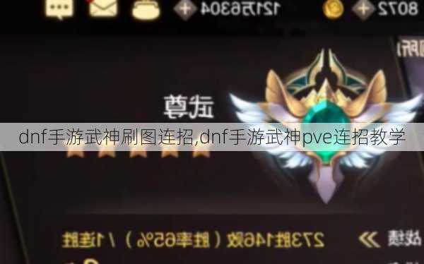 dnf手游武神刷图连招,dnf手游武神pve连招教学