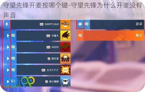 守望先锋开麦按哪个键-守望先锋为什么开麦没有声音