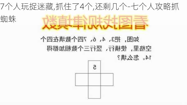 7个人玩捉迷藏,抓住了4个,还剩几个-七个人攻略抓蜘蛛