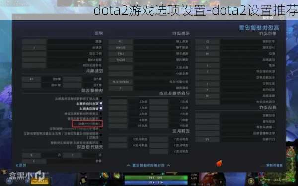 dota2游戏选项设置-dota2设置推荐