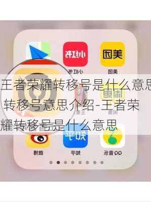 王者荣耀转移号是什么意思 转移号意思介绍-王者荣耀转移号是什么意思