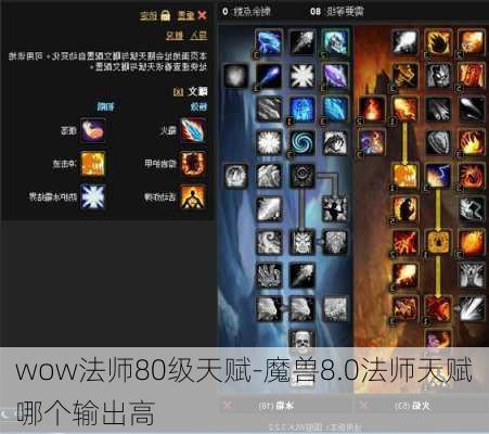 wow法师80级天赋-魔兽8.0法师天赋哪个输出高