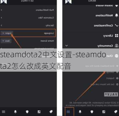 steamdota2中文设置-steamdota2怎么改成英文配音