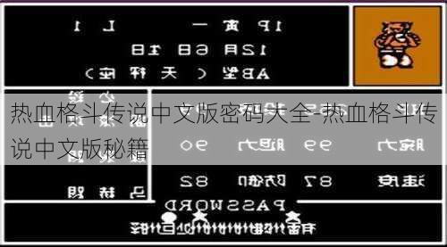 热血格斗传说中文版密码大全-热血格斗传说中文版秘籍