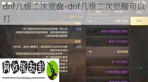 dnf几级二次觉醒-dnf几级二次觉醒可以打