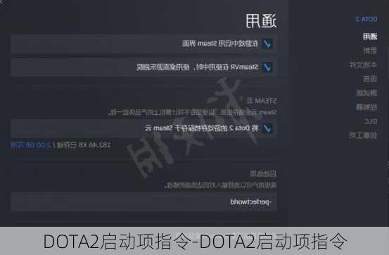 DOTA2启动项指令-DOTA2启动项指令