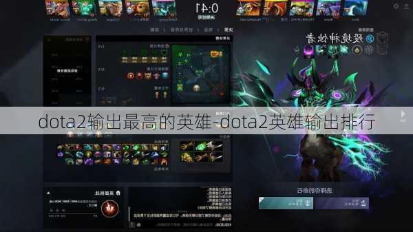 dota2输出最高的英雄-dota2英雄输出排行