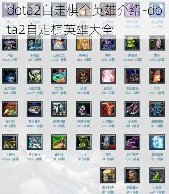 dota2自走棋全英雄介绍-dota2自走棋英雄大全