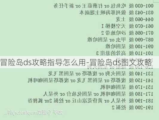 冒险岛ds攻略指导怎么用-冒险岛ds图文攻略